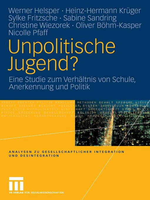 Title details for Unpolitische Jugend? by Werner Helsper - Available
